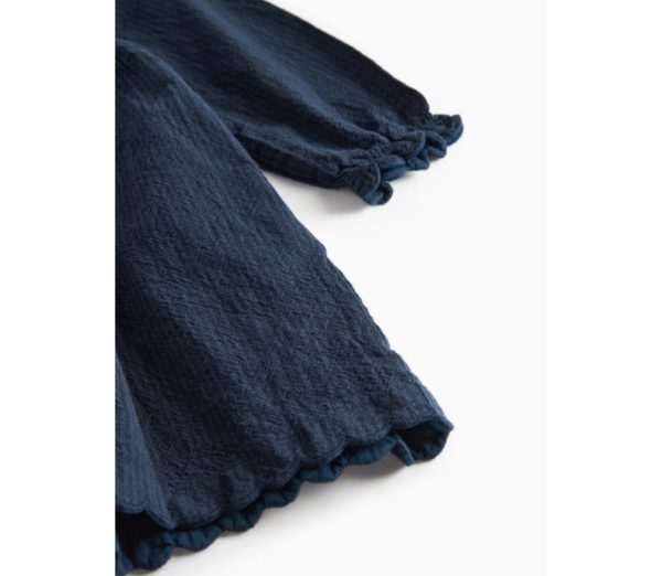 Dagmara Long-sleeved dress Dark Blue Stripes - Image 4