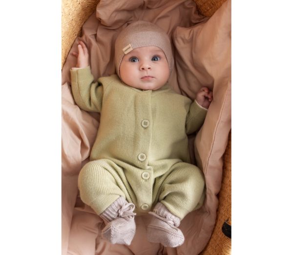 Knit baby hat Cashew Melange - Image 5