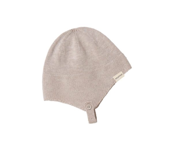 Knit baby hat Cashew Melange