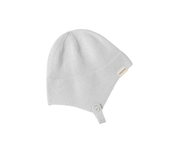 Knit baby hat  Color "Aluminium"