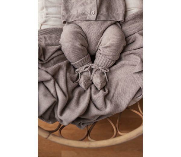 Small baby booties Cashew Melange - Image 6