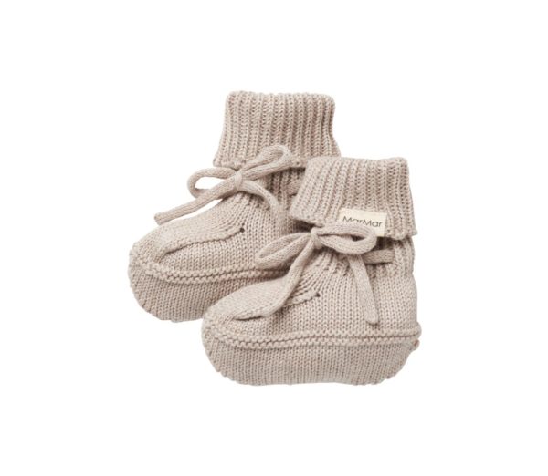 Small baby booties Cashew Melange - Image 2