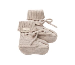 MarMar Copenhagen Small baby booties Cashew Melange