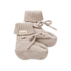 Small baby booties Cashew Melange