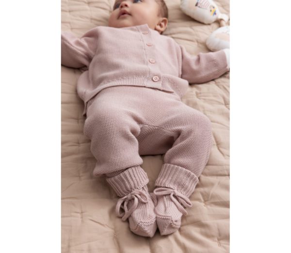 Small baby booties Faded Rose - Image 5