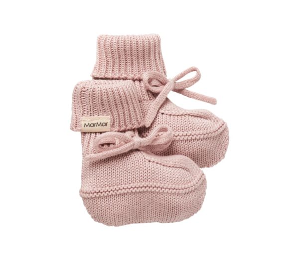 Small baby booties Faded Rose