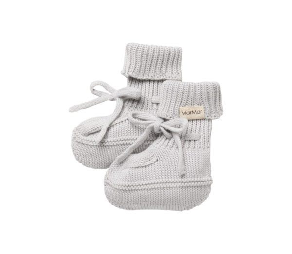 Small baby booties color "Aluminium" - Image 2