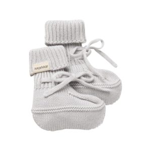 Small baby booties color "Aluminium"