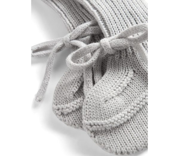 Small baby booties color "Aluminium" - Image 4