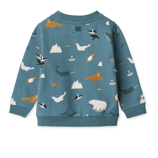 Thora Printed Sweatshirt Arctic Sea-Ocean view - Image 2