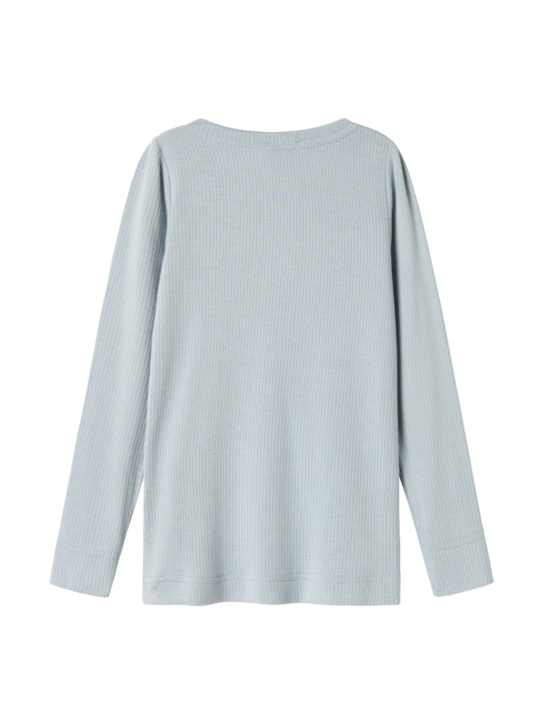 Mar Mar Copenhagen - MicroModal Long-sleeved t-shirt with buttons, blue
