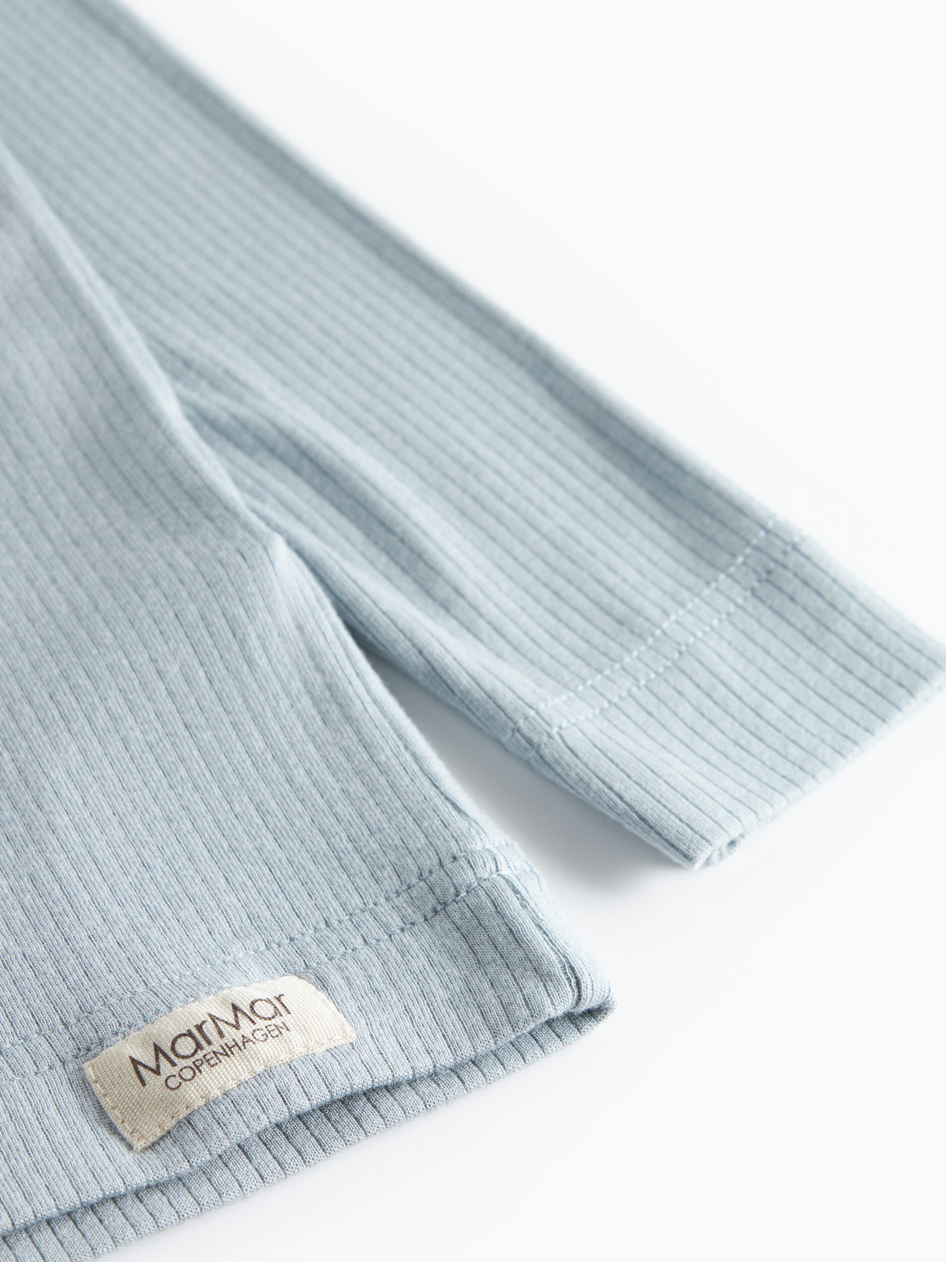 Mar Mar Copenhagen - MicroModal Long-sleeved t-shirt with buttons, blue