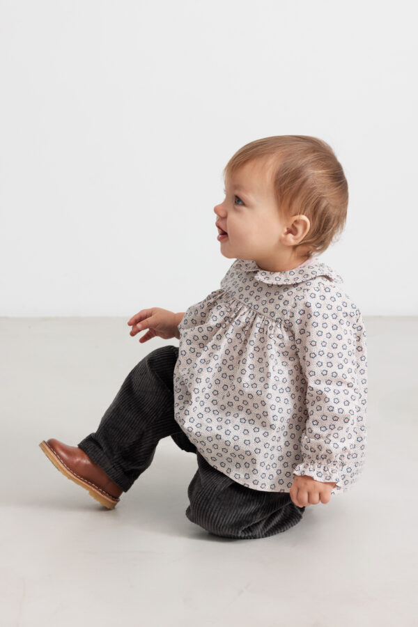 MarMar Copenhagen - Corduroy pants Palle, samt, soft, dark blue unisex