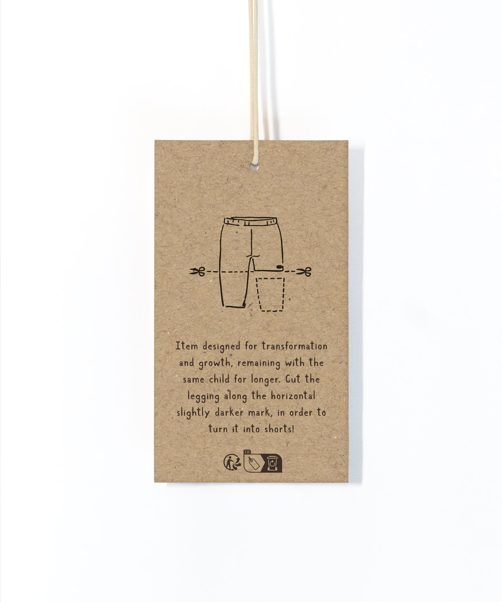 Play Up - Ribbed knit leggings, organic cotton, turn it into shorts