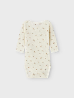Name It - Wool Body Snow White Small flowers, baby, merino wool