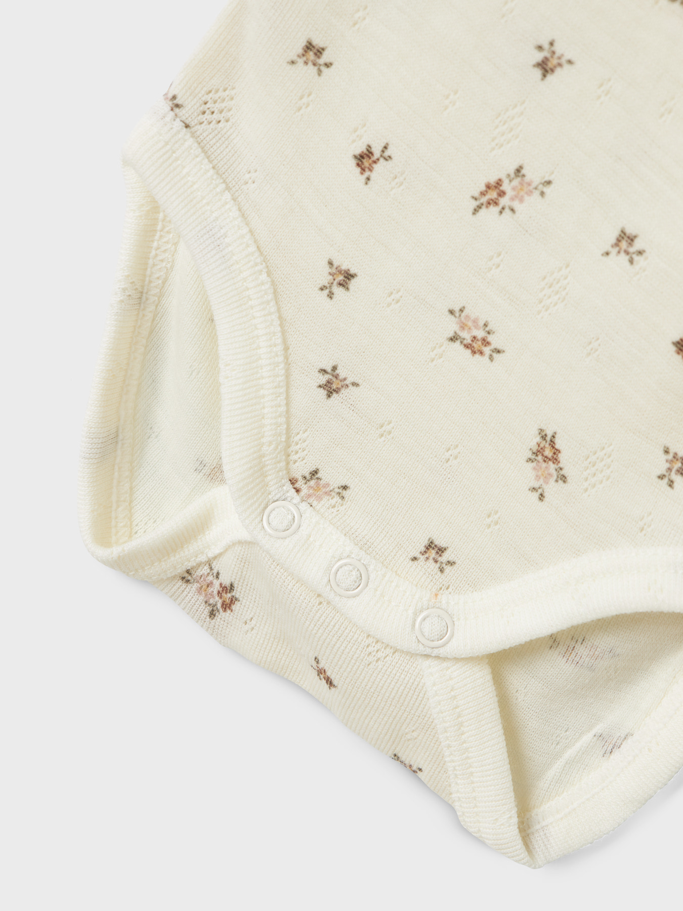 Name It - Wool Body Snow White Small flowers, baby, merino wool