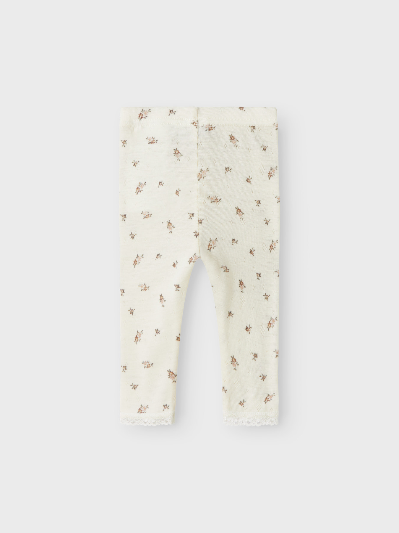Name It - Wool leggings, pants, Snow White Small flowers, baby, merino wool