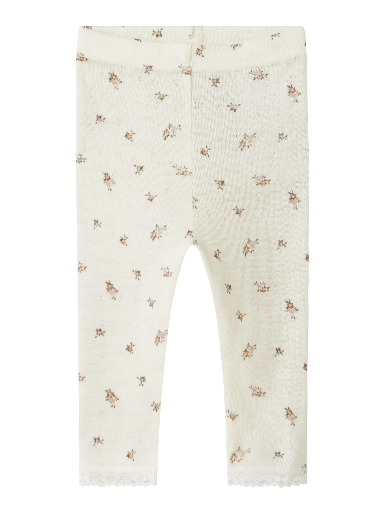 Name It - Wool leggings, Snow White Small flowers, baby, merino wool