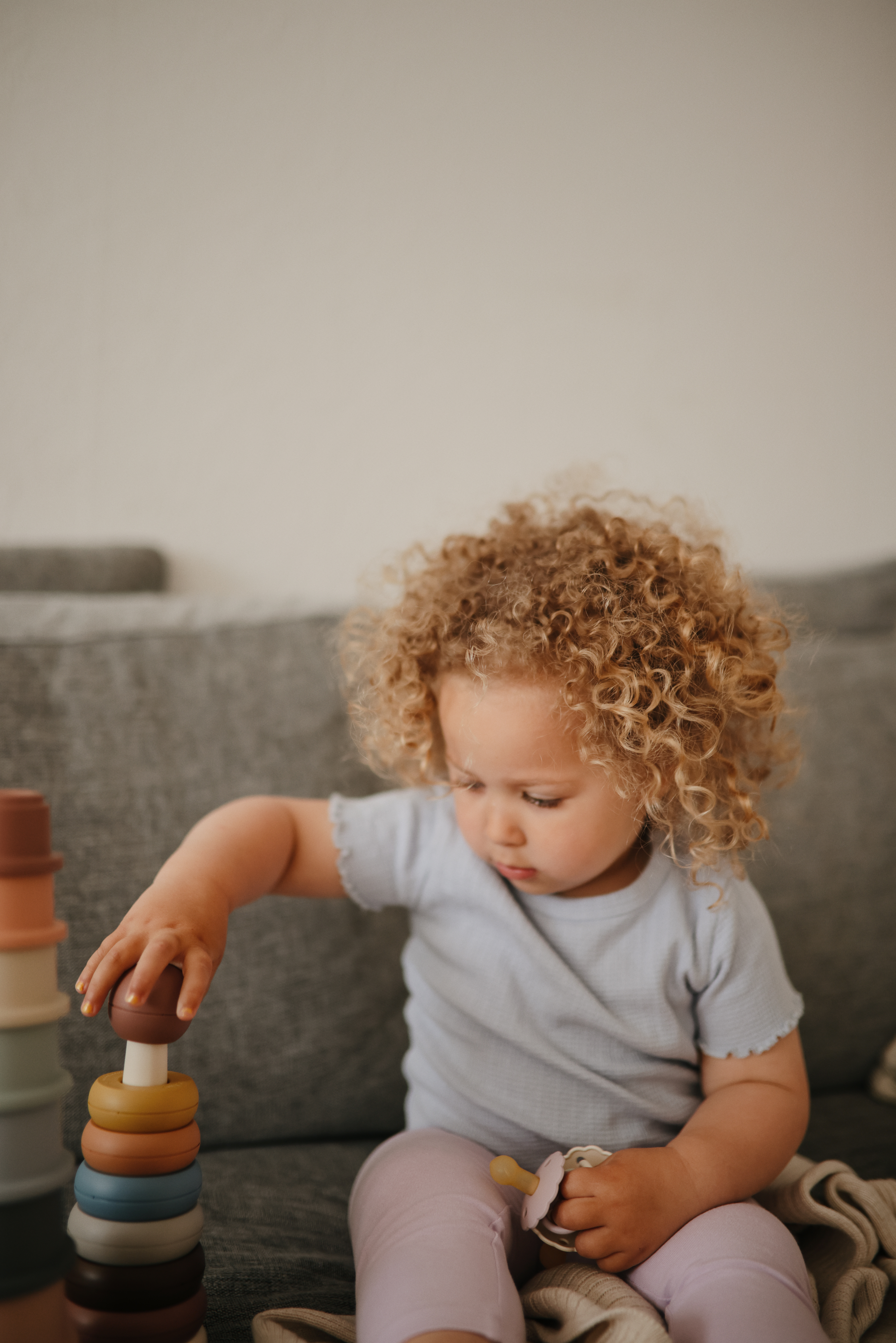 Mushie - Stacking rings original silicone,