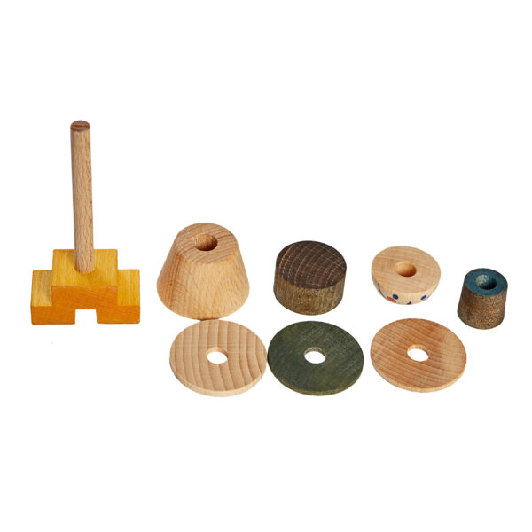 Wooden Toys - Montessori Stacking toy Stick Fig. No 03 , playground, baby and kids, natural wood