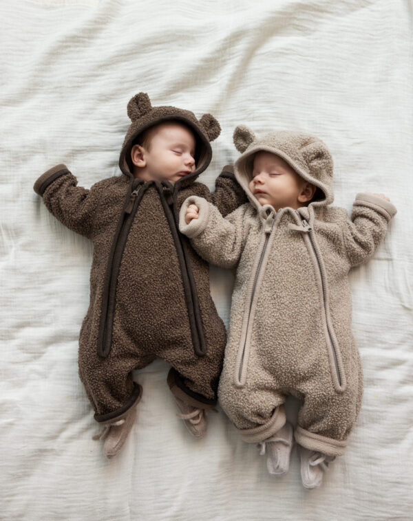 MarMar Copenhagen - Robert Suit Teddy fleece Terre, soft, brown, one piece, winter