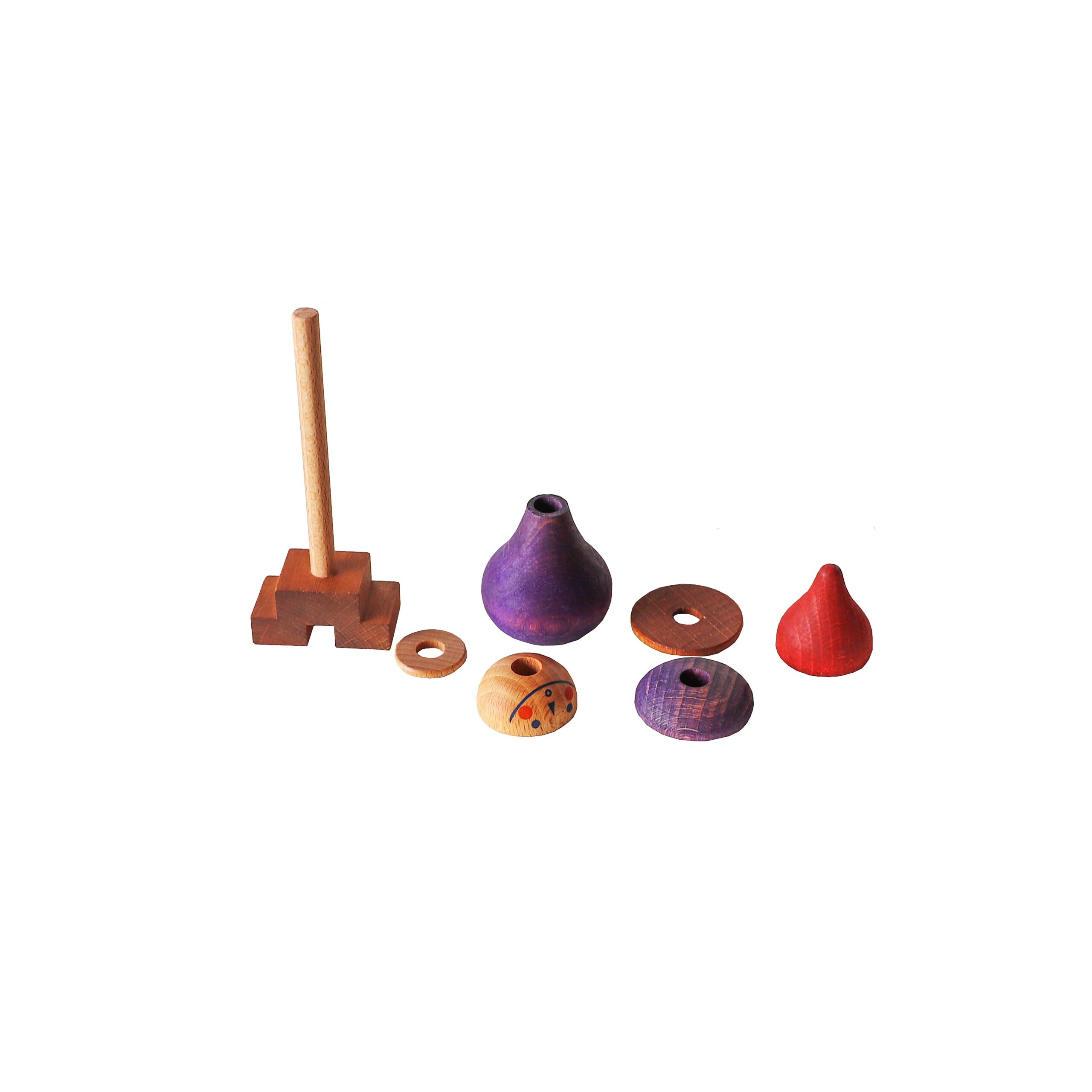 Wooden Toys - Montessori Stacking toy Stick Fig. No 06 , playground, baby and kids, natural wood
