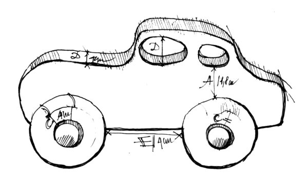 Wooden Toys - retro car Wooden Toys - Montessori playground, baby and kids, natural wood