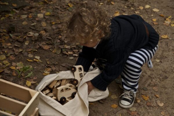 Wooden Toys - 30's car Wooden Toys - Montessori playground, baby and kids, natural wood