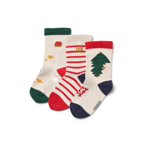 Liewood - Silas socks 3 pack, organic cotton, baby and kids, Christmas