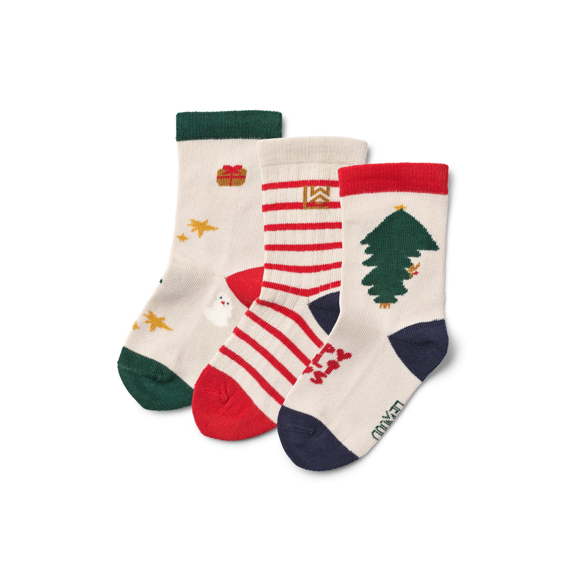 Liewood - Silas socks 3 pack, organic cotton, baby and kids, Christmas