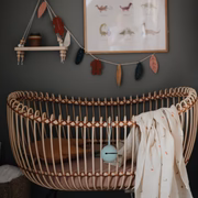 Mushie - swaddle sparrow, big swaddle, organic cotton