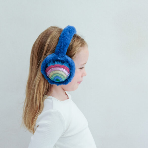 Mimi & Lula - Rainbow earmuffs kids blue