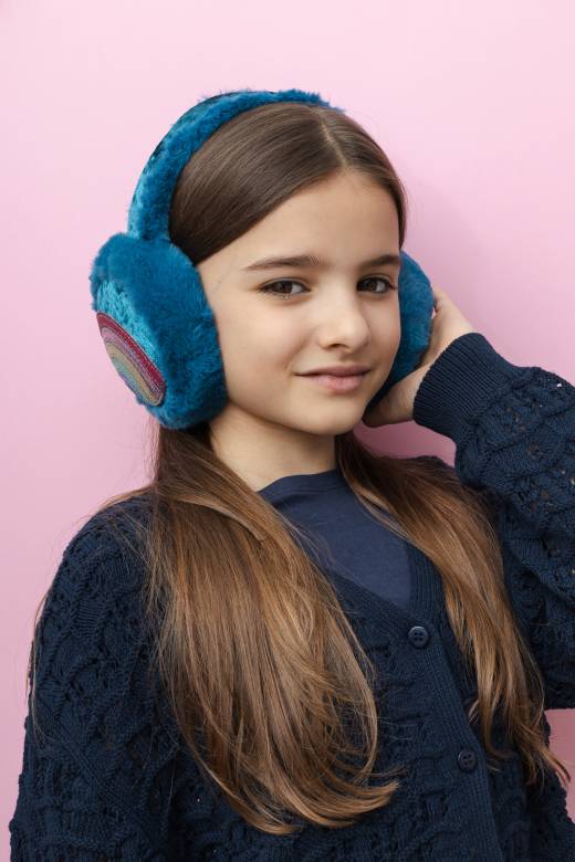 Mimi & Lula - Rainbow earmuffs kids blue