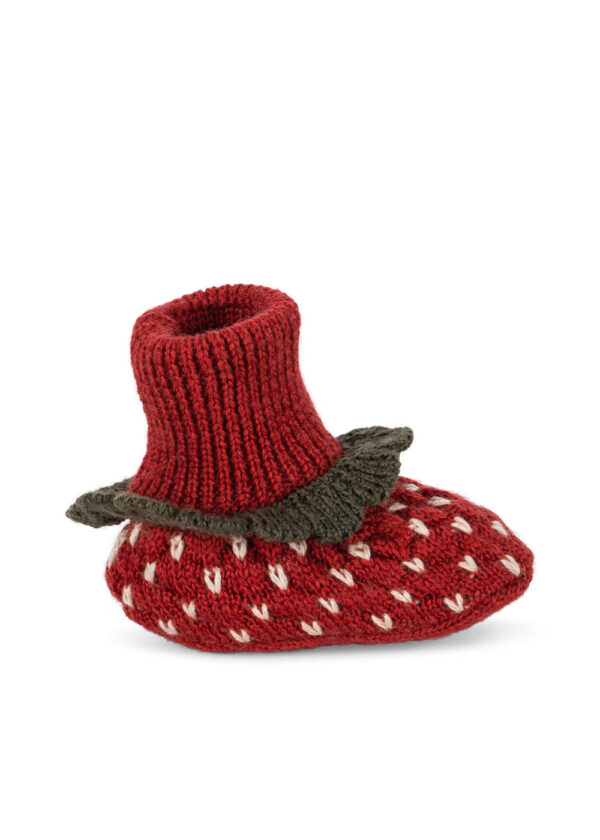 Konges Slojd – Strawberry Booties merino wool for baby