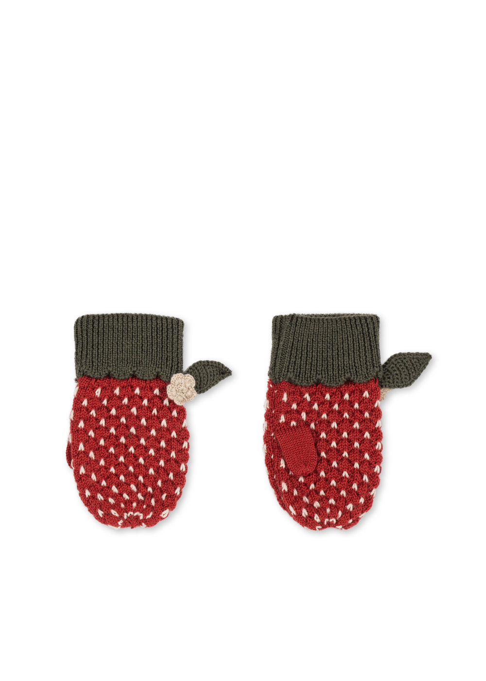 Konges Slojd – Strawberry Mittens merino wool for baby, gloves