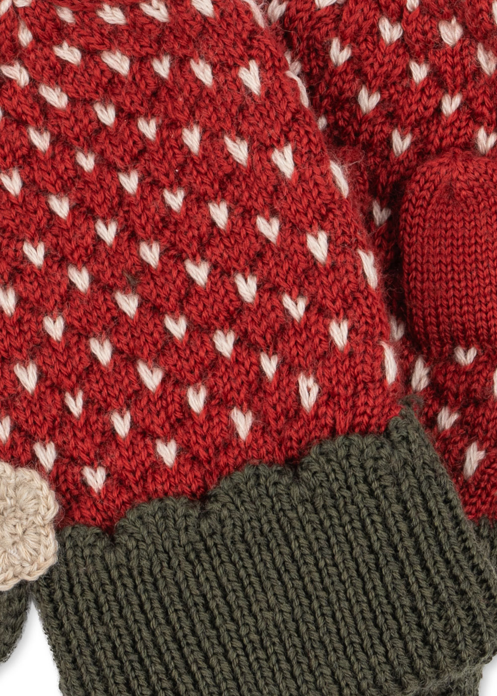 Konges Slojd – Strawberry Mittens merino wool for baby, gloves