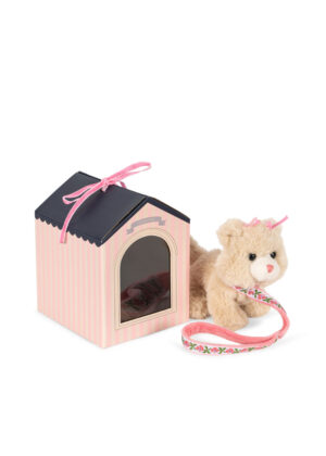 Konges slojd - Pet Kitty, plush kitten with lead and house, baby and kids, playground