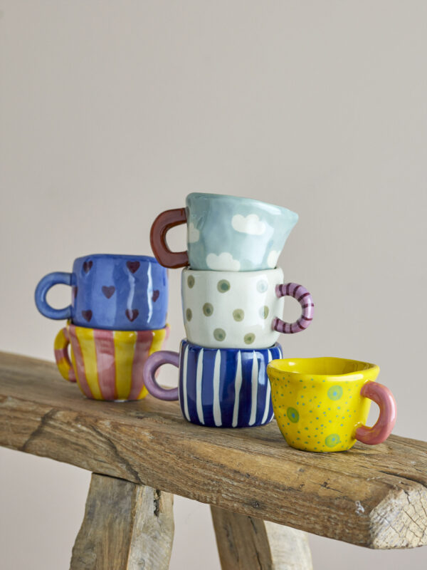 Children’s stoneware cup with multicolour design – Bloomingville Mini