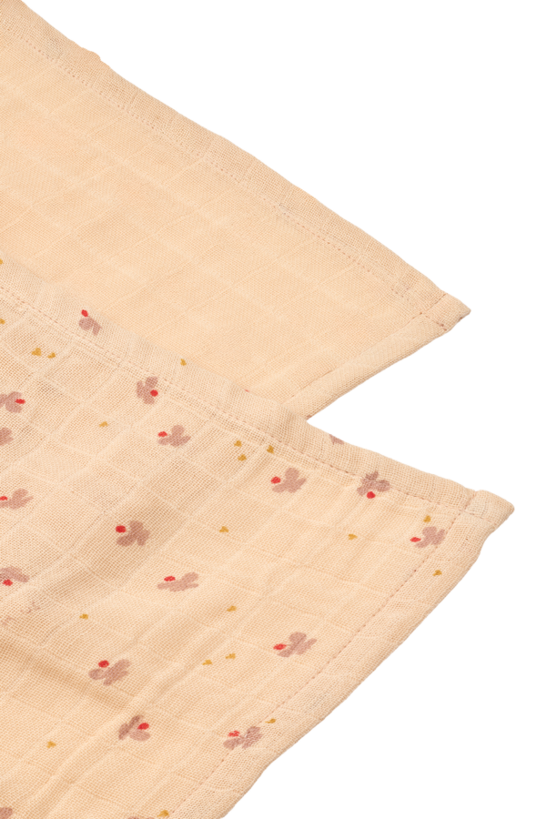 Lewis Muslin Cloth 2 Pack LW14907 2647 Mini butterfly Apple blossom mix