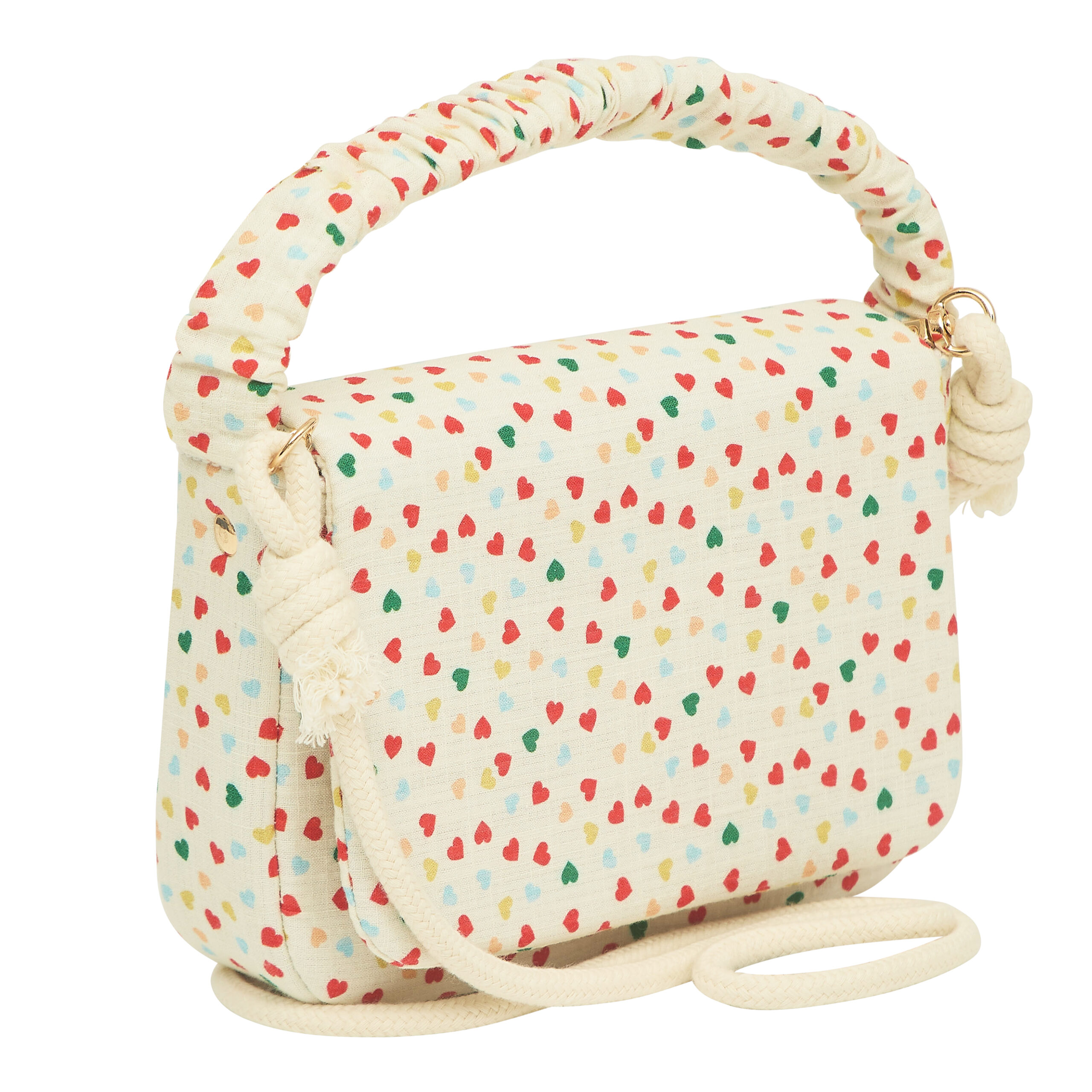 183013 32 HEART PRINT TOP HANDLE BAG