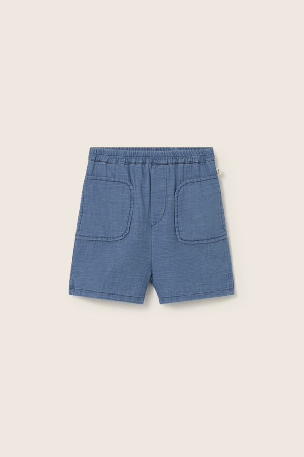 MOSSK327s6 blue denim gauze cotton