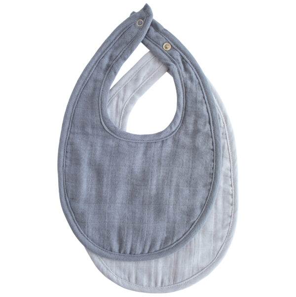 Tradewinds Baby Blue Muslin Bib 2pack