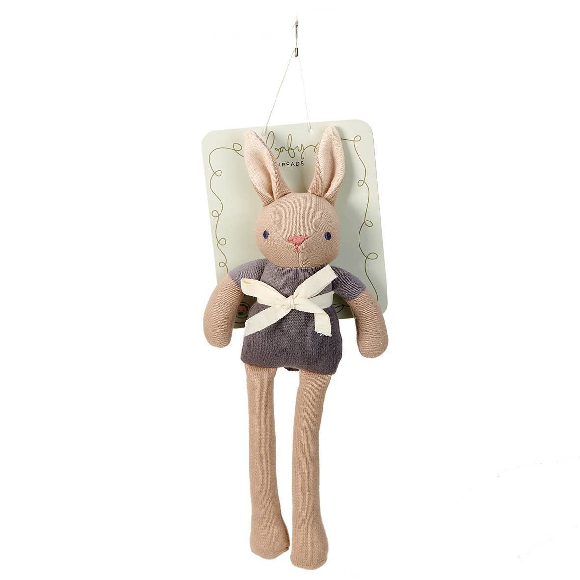 Baby threads taupe bunny organic doll 35cm