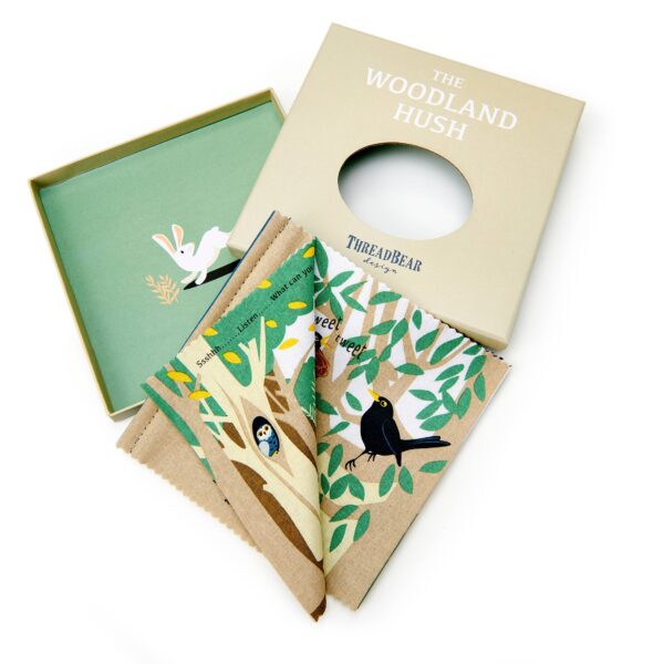 Threadbear woodland hush rag book