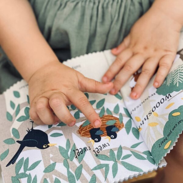 Threadbear woodland hush rag book