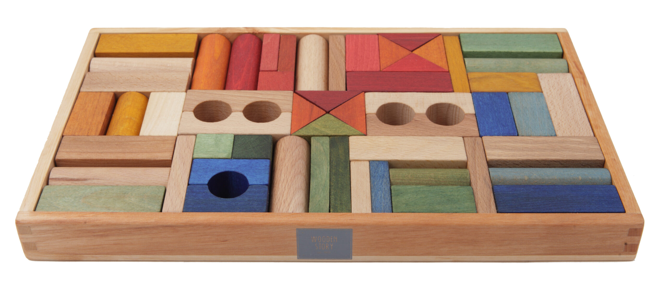 3. RAINBOW BLOCKS IN TRAY 54 PCS