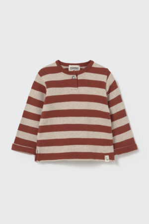 REMO238w6 ginger stone striped brushed soft knit