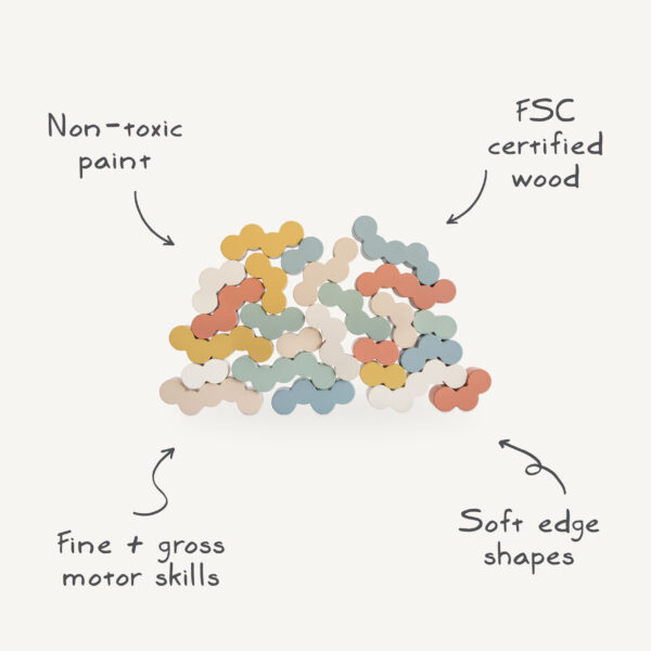 Wooden balance blocks infographic