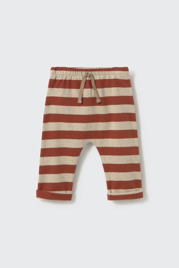 ZACK238w6 ginger stone striped brushed soft knit