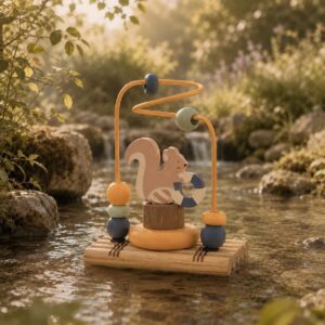 Scully the Squarrel on Raft Beads Maze ambiance